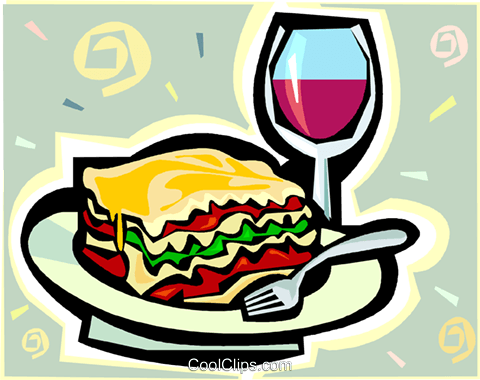 Lasagna Royalty Free Vector Clip Art Illustration - Italian Food Clip Art (480x380), Png Download