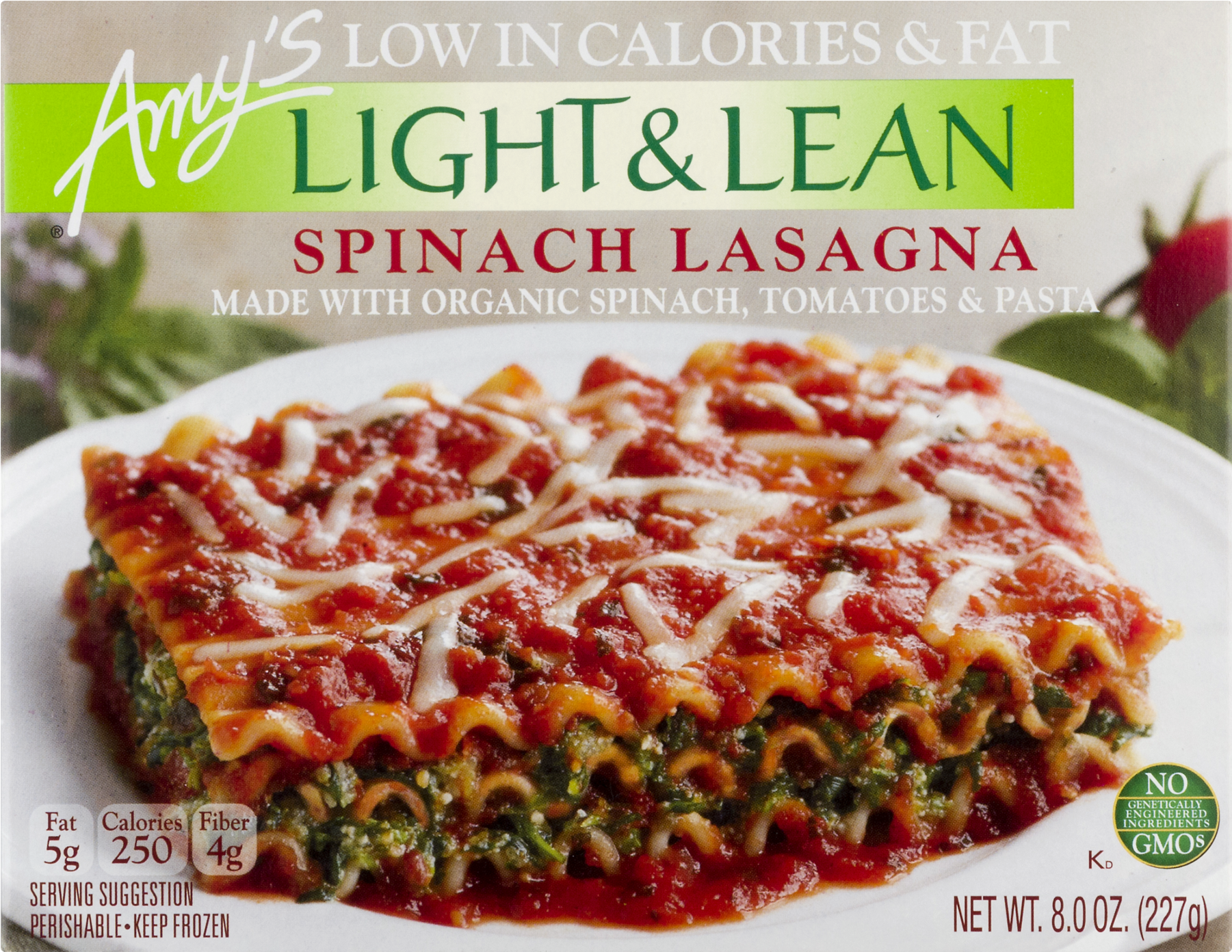 Amy's Spinach Lasagna (1800x1800), Png Download