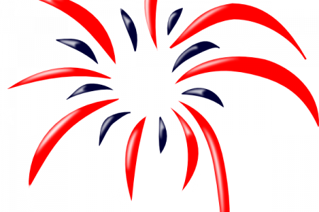 Best Red White And Blue Fireworks Clipart Fireworks - Transparent Background Firework Clipart (450x300), Png Download
