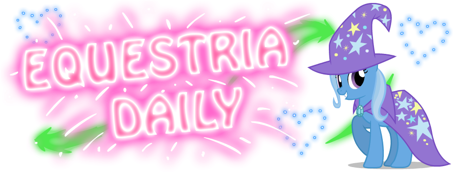 Banner, Cape, Clothes, Eqd Banner, Equestria Daily, - Trixie My Little Pony Friendship Is Magic Cartoon Cute (1000x350), Png Download