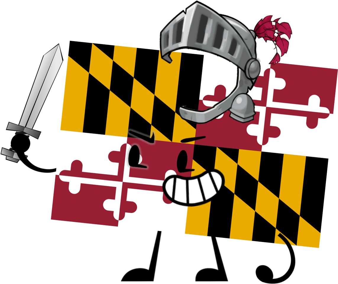 Maryland Flag Pose - Maryland State Flag (1240x1009), Png Download