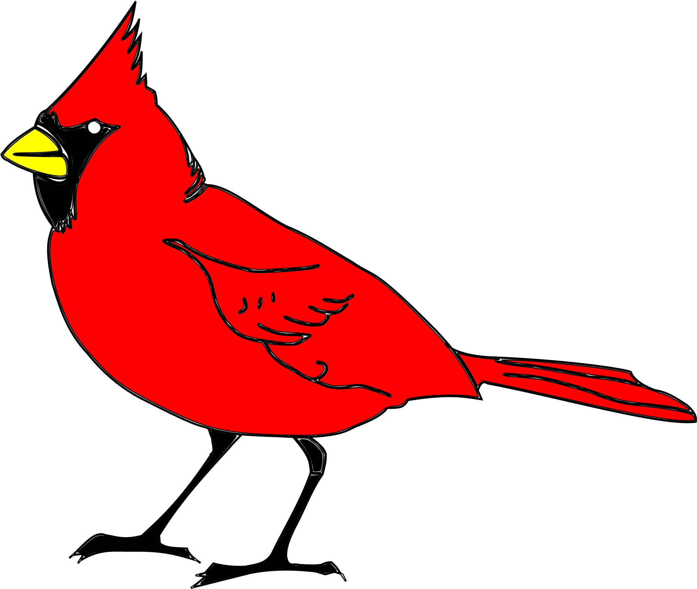 Cardinal Remix 1 Clip Art Free - Bird Clip Art (2400x2400), Png Download