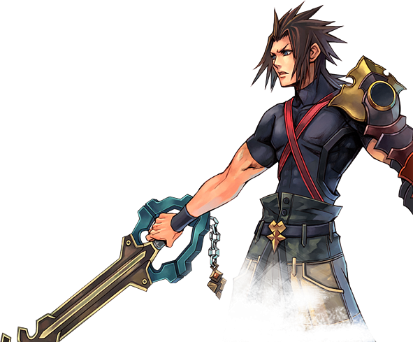Terra With His Keyblade - Kingdom Hearts Birth By Sleep Png (500x414), Png Download
