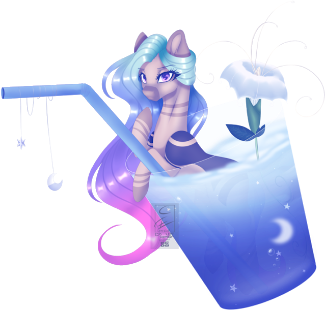 [ych] Moon Flavor Drink By Cyanelwi - Illustration (650x630), Png Download