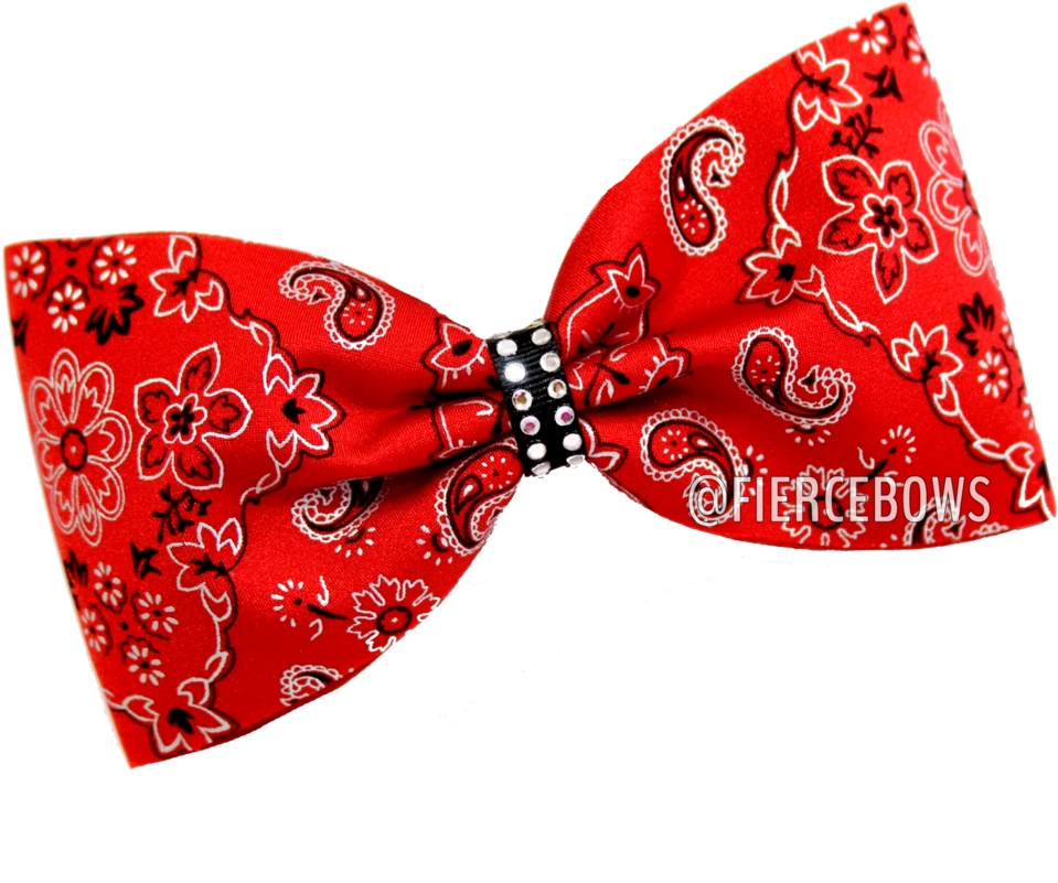 Bandana Tailless Bow - Paisley (1000x1000), Png Download