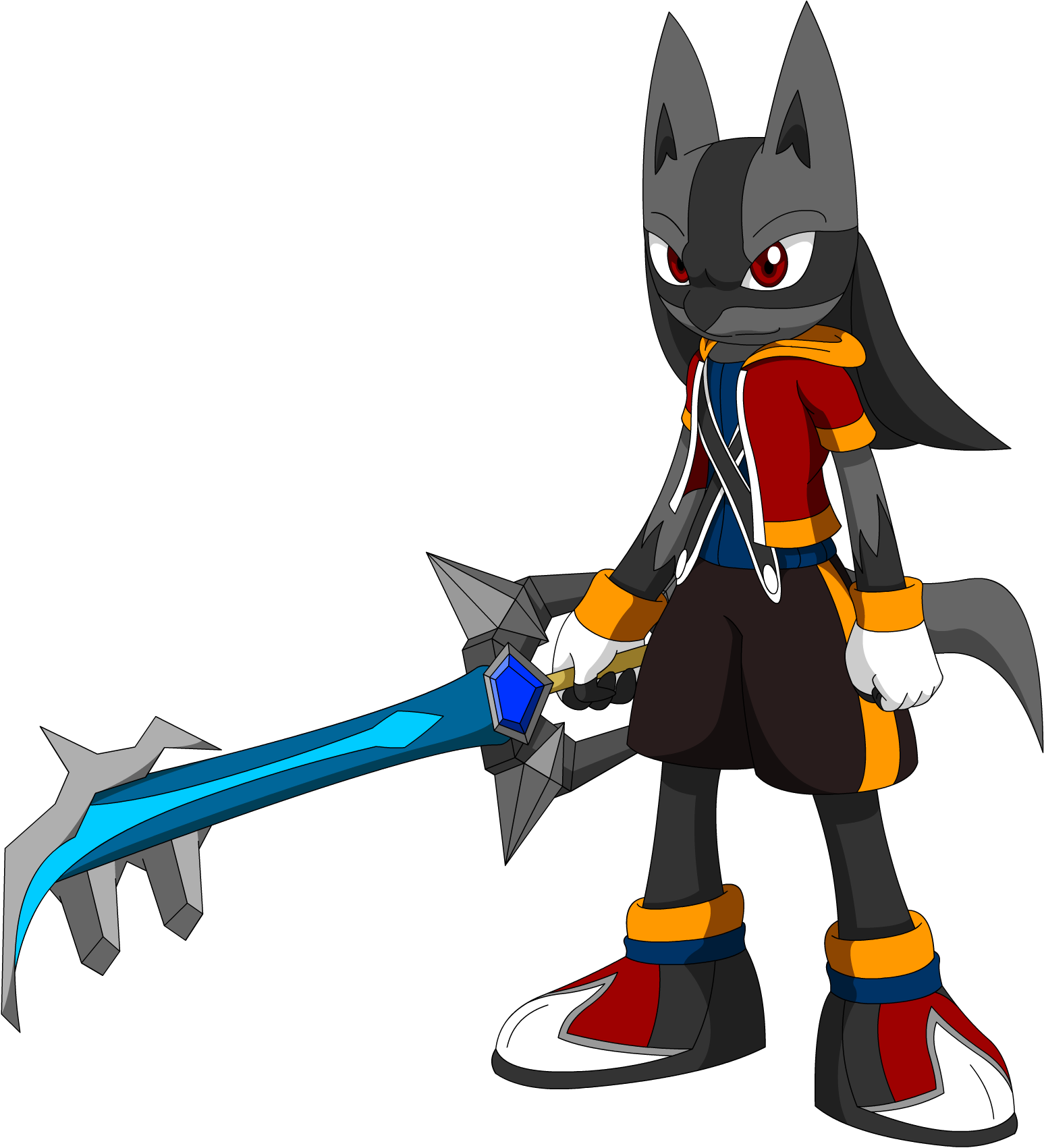View - Lucario Fanart Kingdom Hearts (1547x1701), Png Download