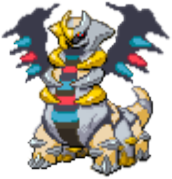 Half Giratina - Project Pokemon Aura Giratina (420x420), Png Download