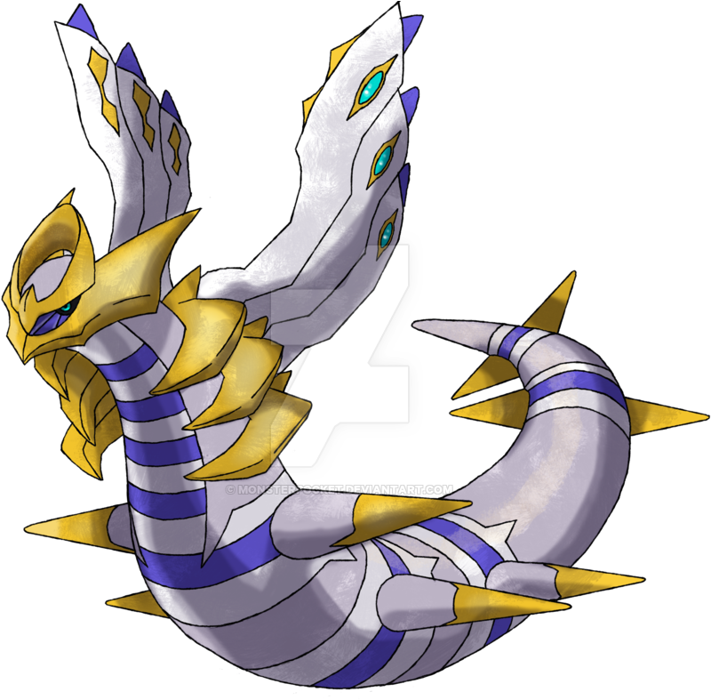 Giratina Drawing Pencil - Primal Giratina (900x799), Png Download