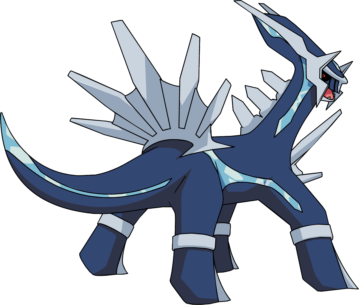 483dialga Dp Anime 4 - Legendary Pokemon Png (1244x1055), Png Download