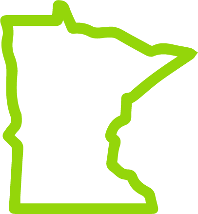 Mn Green - Minnesota (406x439), Png Download