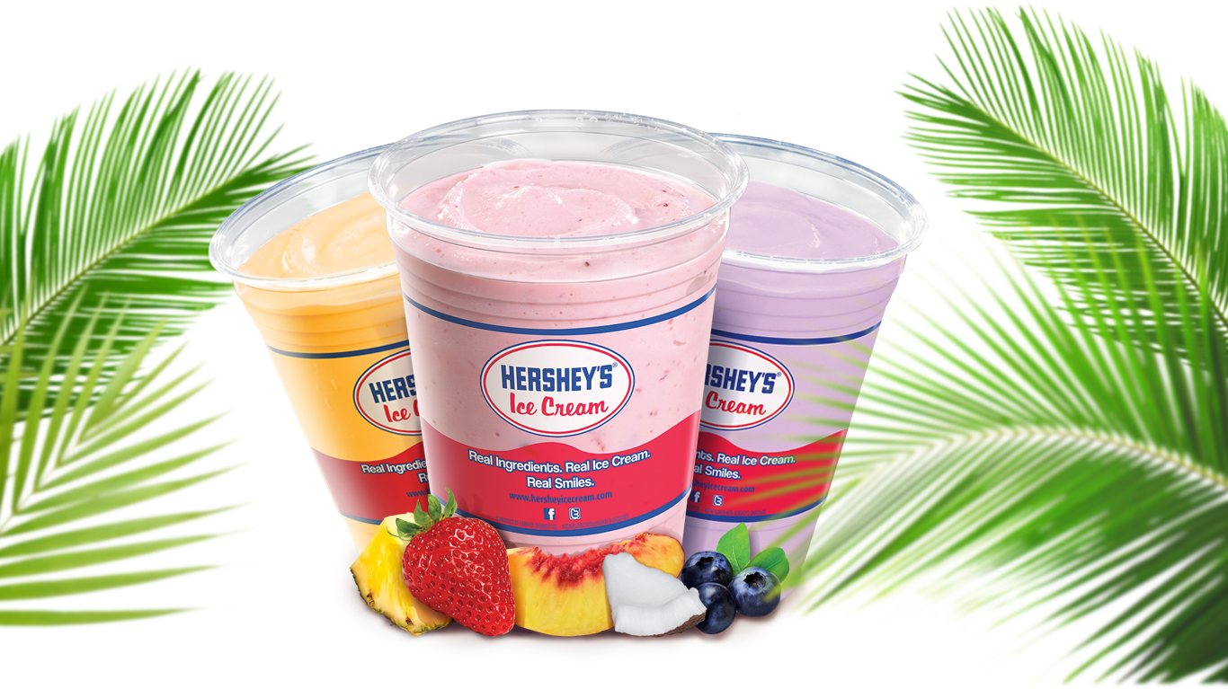 Fresh Fusion Drinks - Hershey's Ice Cream Milkshake (1366x767), Png Download