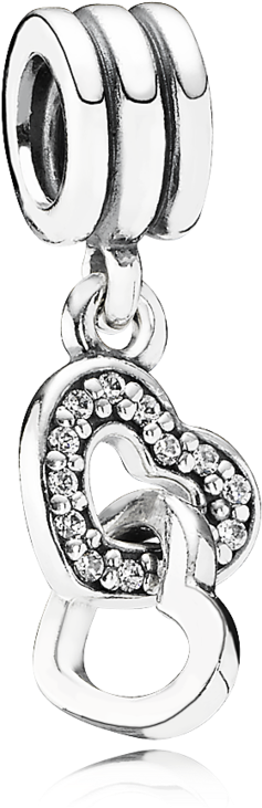 New Pandora 2014 Valentine Charm & Jewelry Collection - Pandora Interlocking Love Dangle - 791242cz (1000x1000), Png Download
