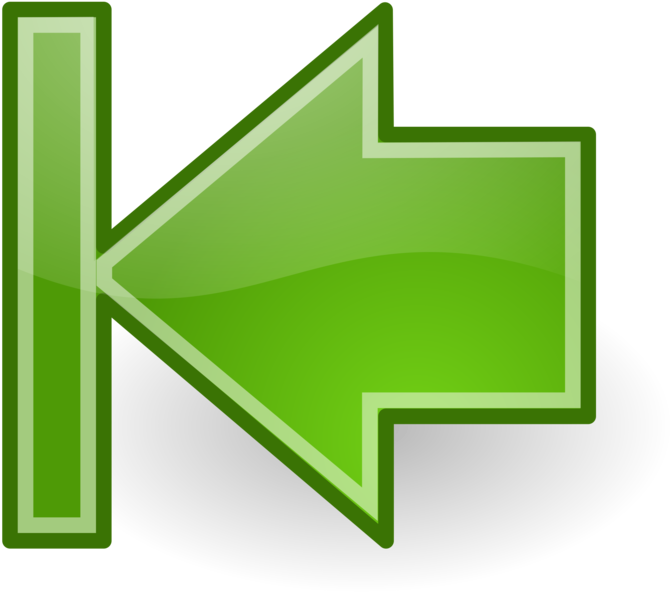 Left, Arrow, Previous, Back, Icon - First Arrow Icon (640x564), Png Download
