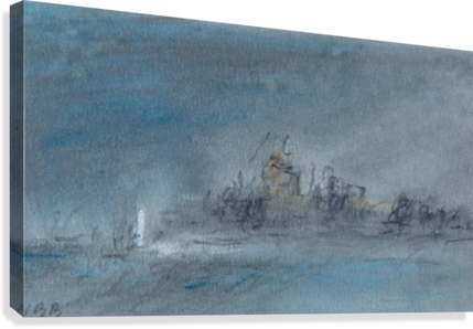 Venice At Night Hercules Brabazon Brabazon Canvas Print - Painting (429x298), Png Download