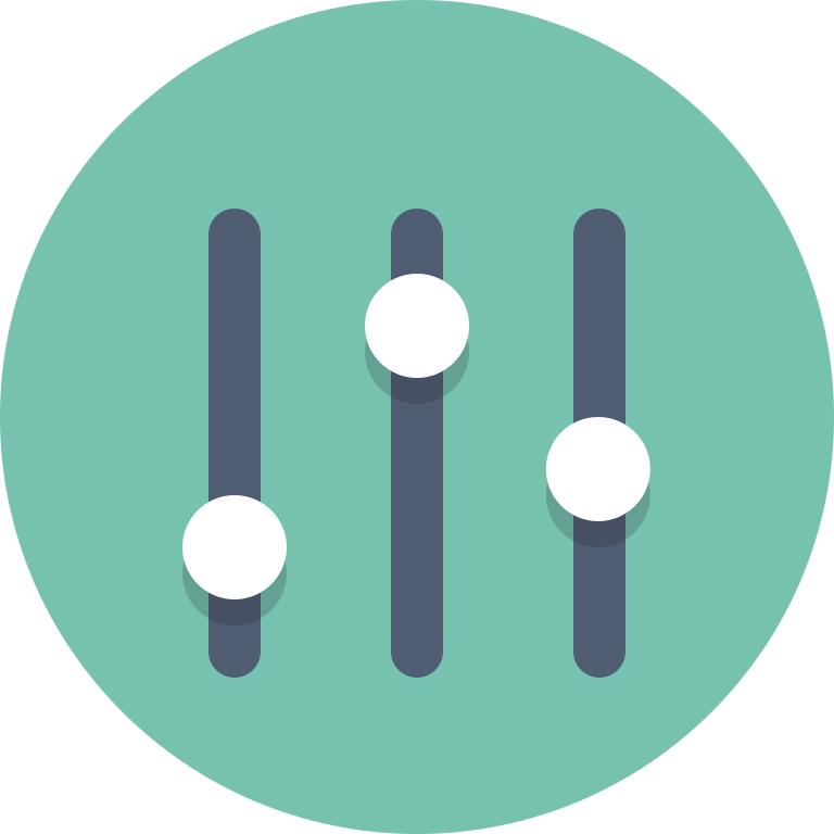 Circle Icons Settings - Round Icon Control Panel (768x768), Png Download
