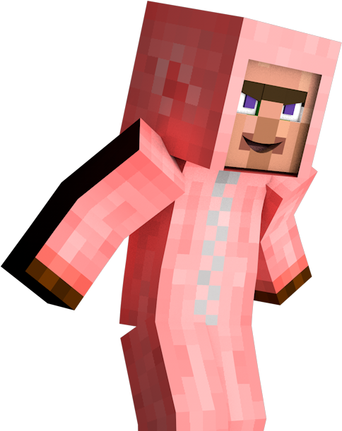 Villager/testficate In A Pig Costume - Minecraft Villager Skin Steve (1280x720), Png Download
