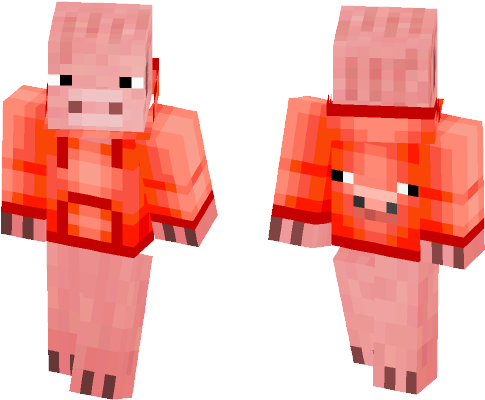 Pig In Hoodie - Minecraft (584x497), Png Download