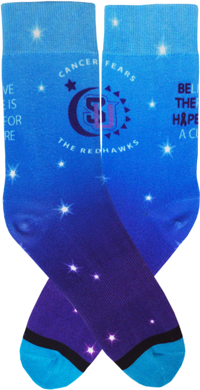 Seattle U Relay For Life Socks - Hockey Sock (800x802), Png Download