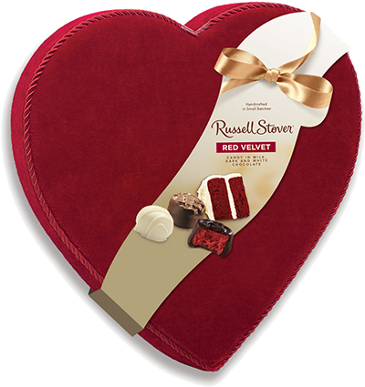 Russell Stover Red Velvet Chocolate Velvet Heart Gift - Red Velvet Chocolate Box (500x500), Png Download