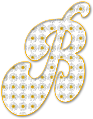 Alfabeto Con Margaritas - Alfabeto Letras Com Margaritas (380x486), Png Download