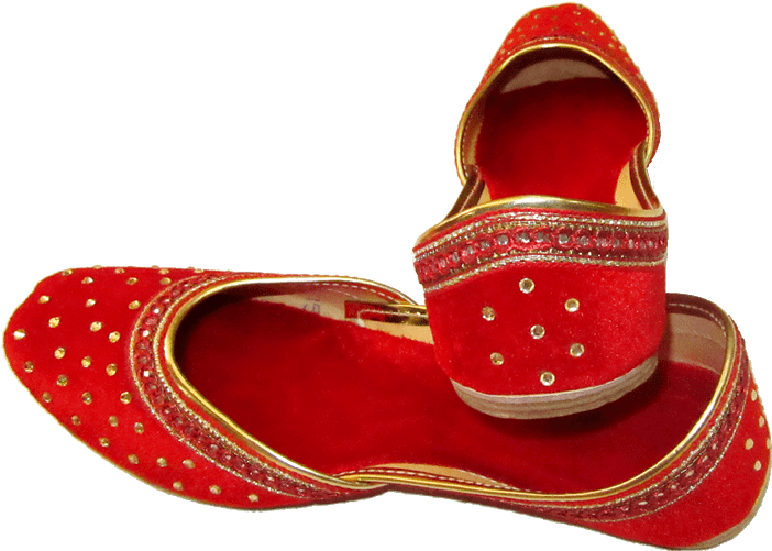 Red Punjabi Jutti (800x564), Png Download