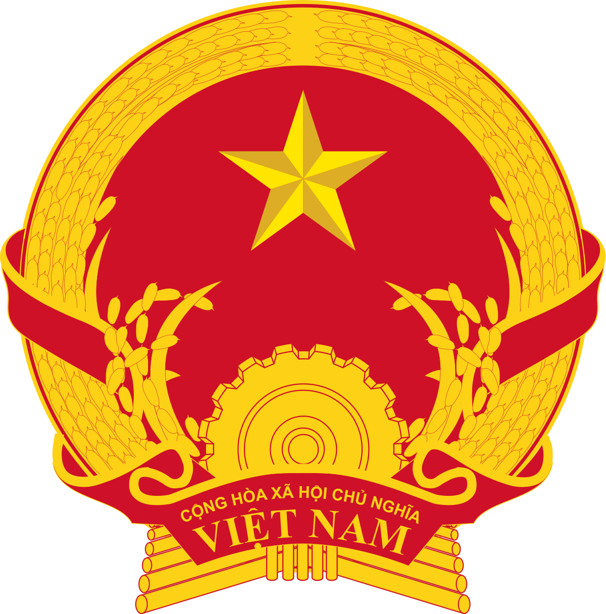 Vietnam Coat Of Arms (1200x1216), Png Download
