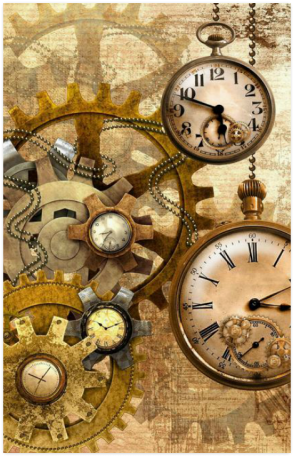 Steampunk Poster 23*36 - Cafepress Time Tile Coaster (500x500), Png Download
