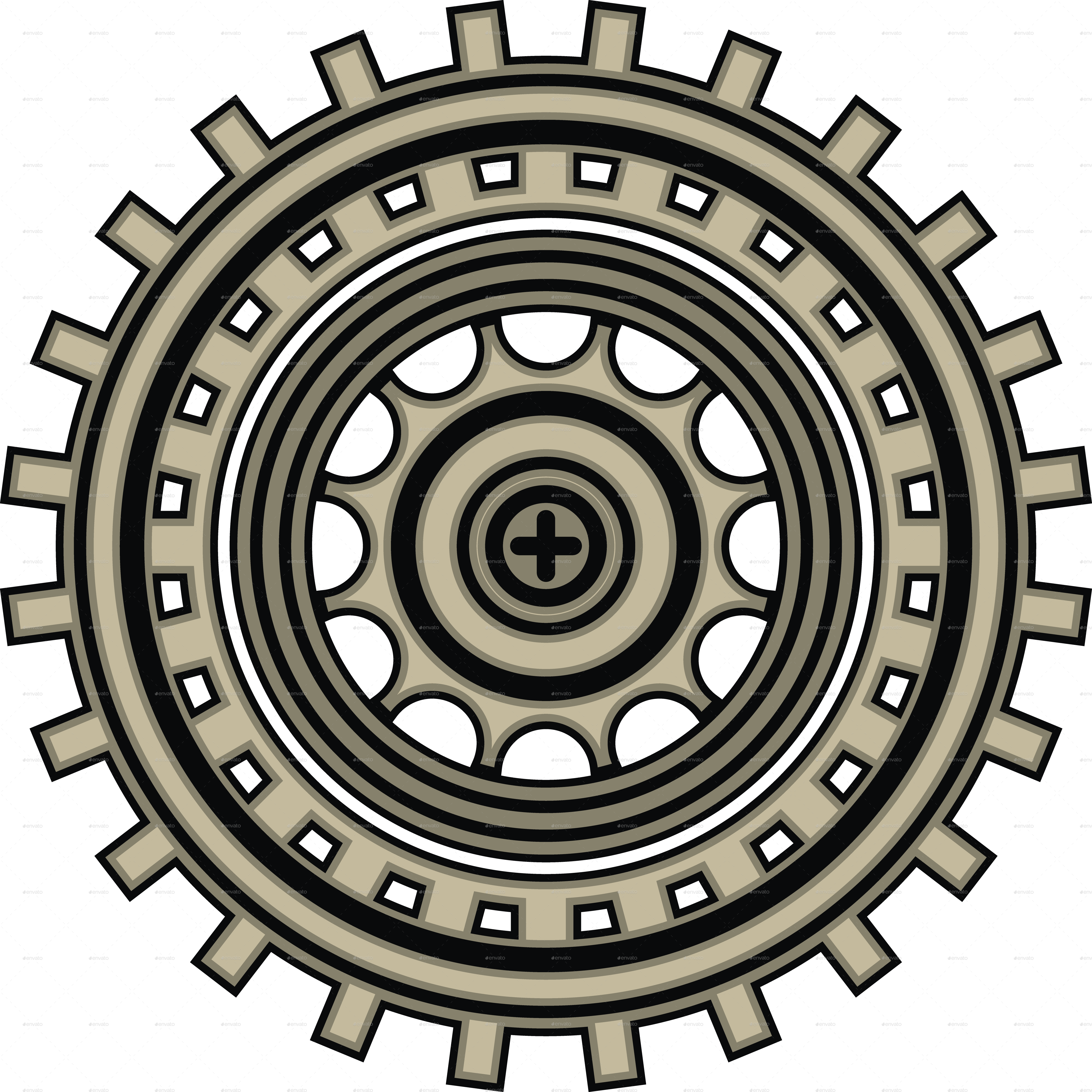 Steampunk Gear Png Photos - Portable Network Graphics (4958x4958), Png Download