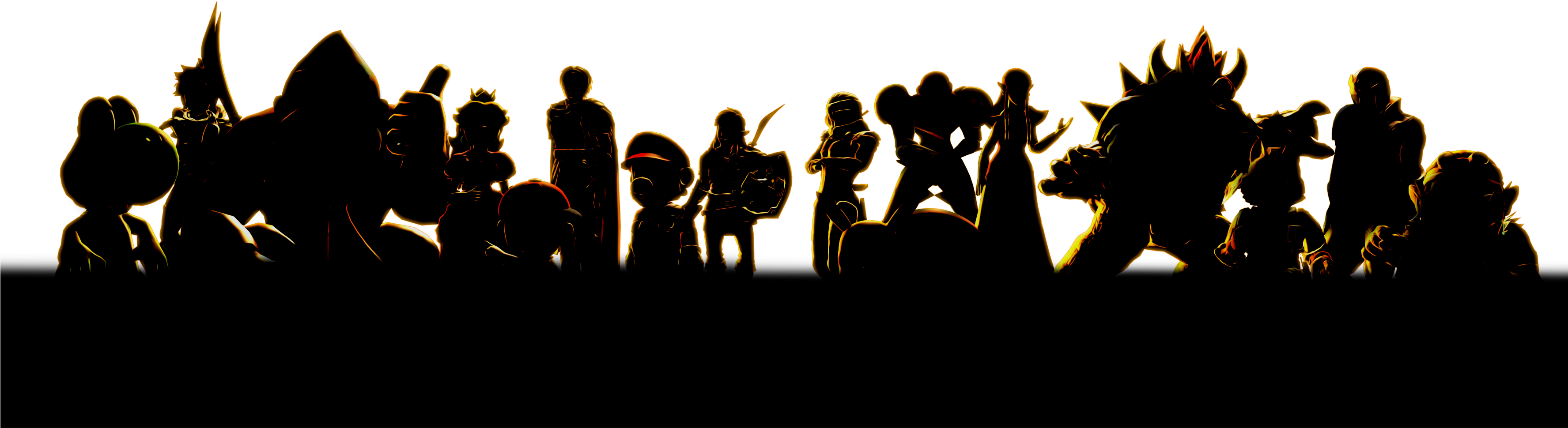 List Of Confirmed Characters As Of March 10, 2018 Can - Smash Bros Switch Trailer (3550x990), Png Download