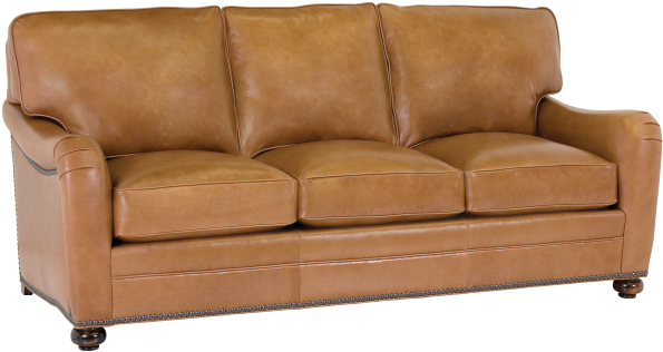Camel Color Leather Sofa (660x387), Png Download