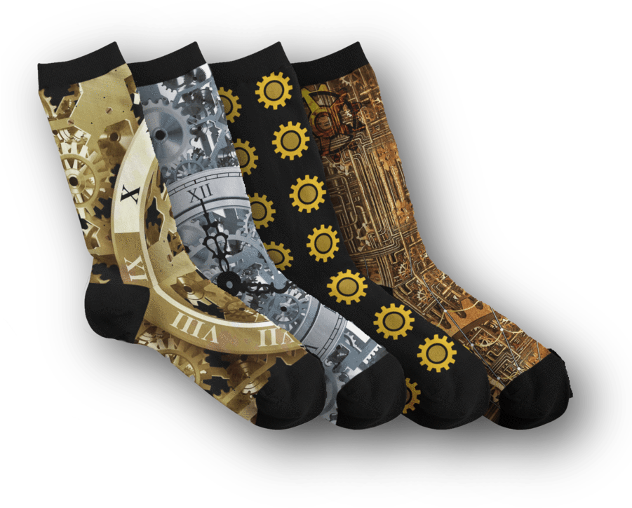 Steampunk Socks Subscription - Steampunk Socks (900x739), Png Download