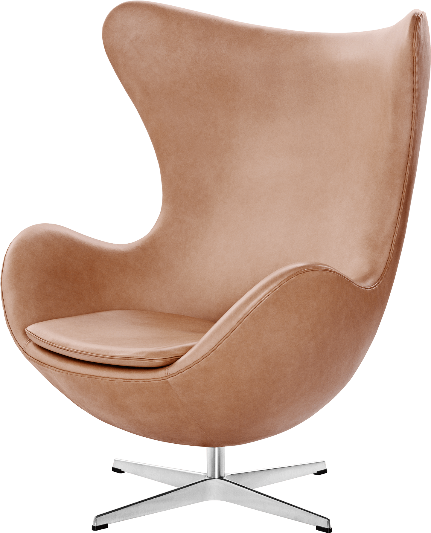 Egg™ - Republic Of Fritz Hansen Egg Easy Chair Rustic Leather (1600x1840), Png Download