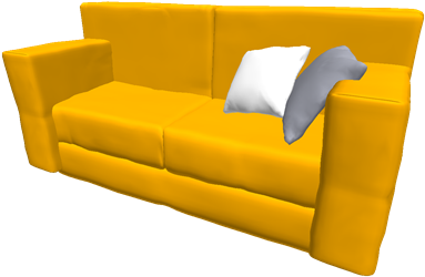Deep Orange Sofa - Portable Network Graphics (420x420), Png Download