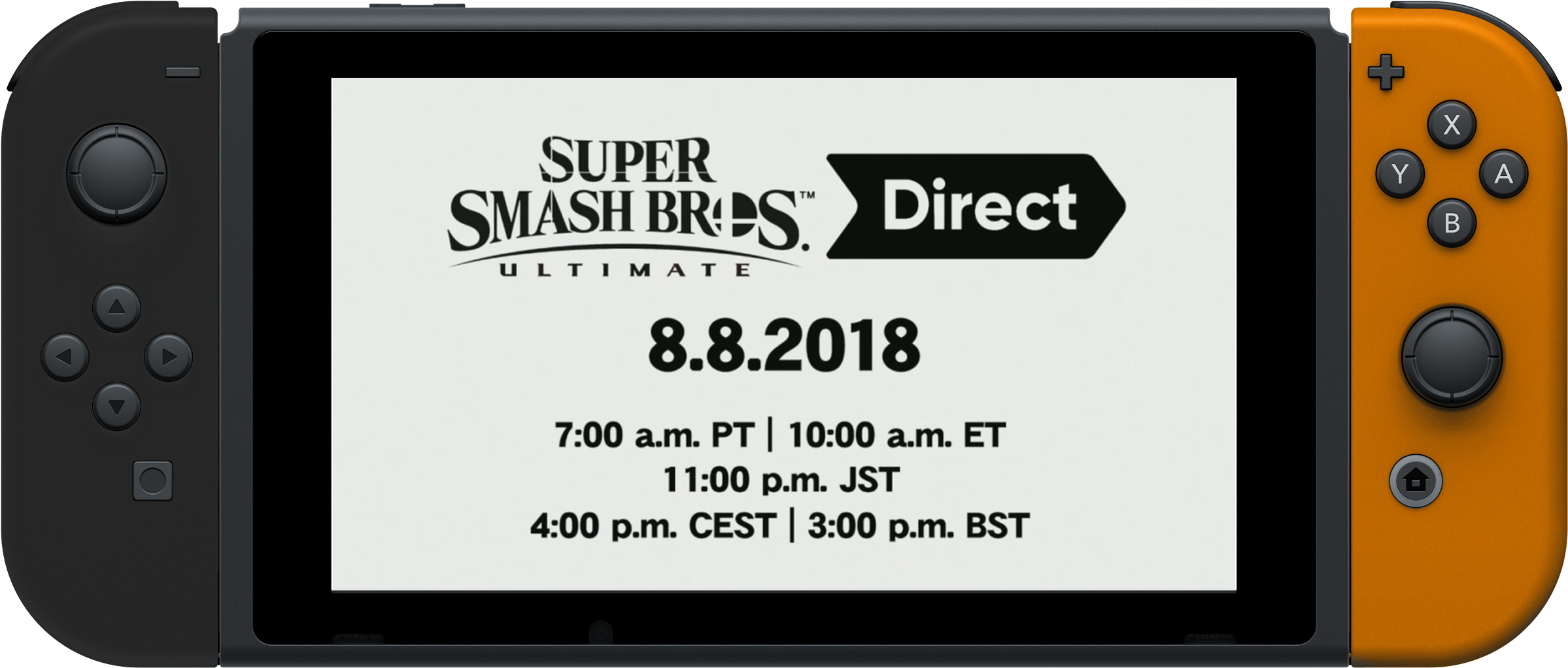 Smash Bros Direct August 8th - Nintendo Switch Joy-con Carging Dock Nintendo Switch (2593x1129), Png Download