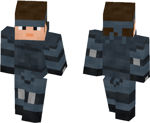 Metal Gear Solid Solid Snake - Minecraft Detroit Become Human Skin (584x497), Png Download