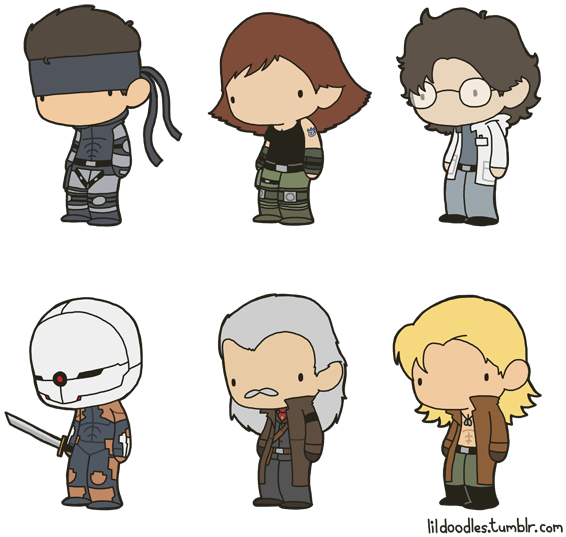 Lil' Metal Gear Solid Booster Pack This Pack Includes - Cartoon (600x575), Png Download