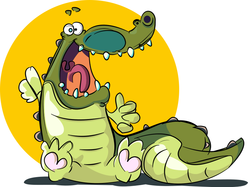 Free To Use Public Domain Reptile Clip Art - Crocodile Cartoon Png (800x604), Png Download