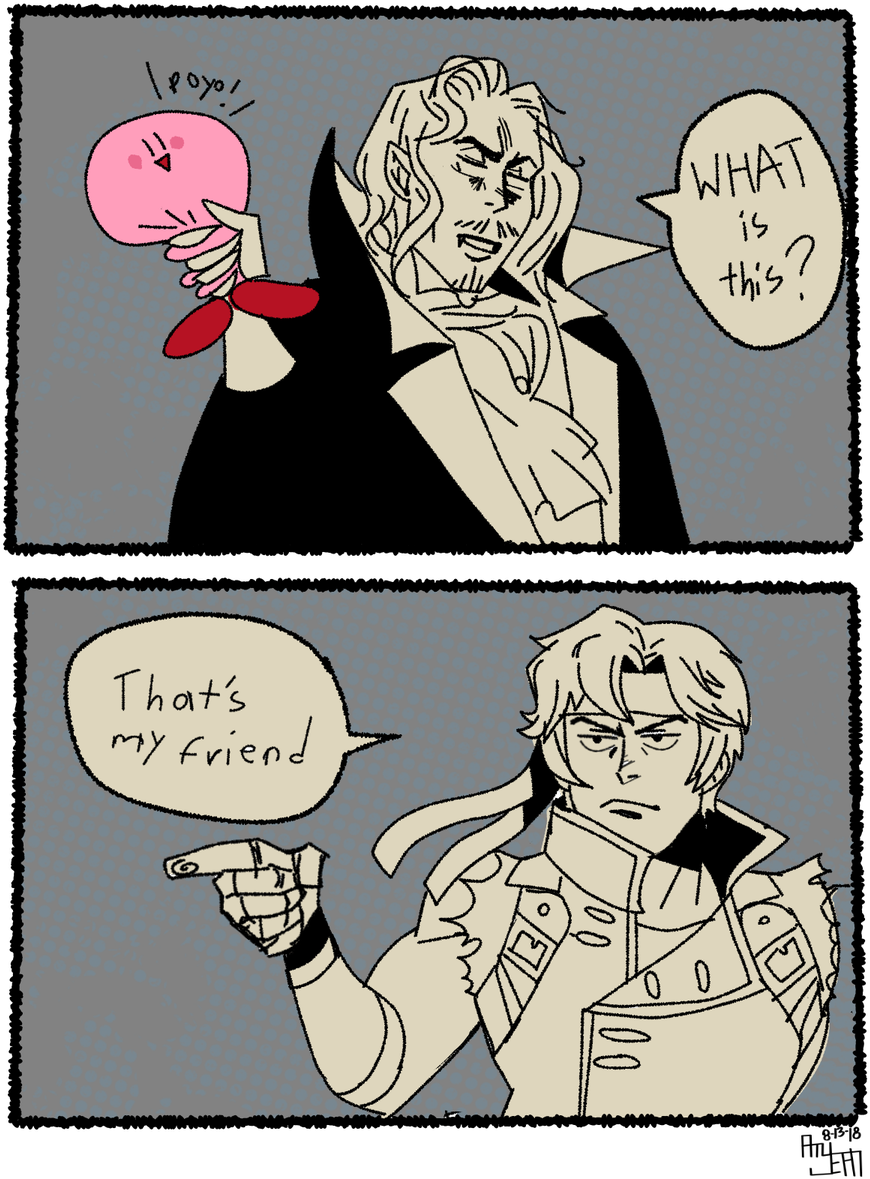 Uh Oh On Twitter - Kirby And Richter (900x1200), Png Download