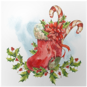Watercolor Greeting Card With Christmas Socks, Ribbon, - Howard Arman: Christmas Surprises Cd (400x400), Png Download