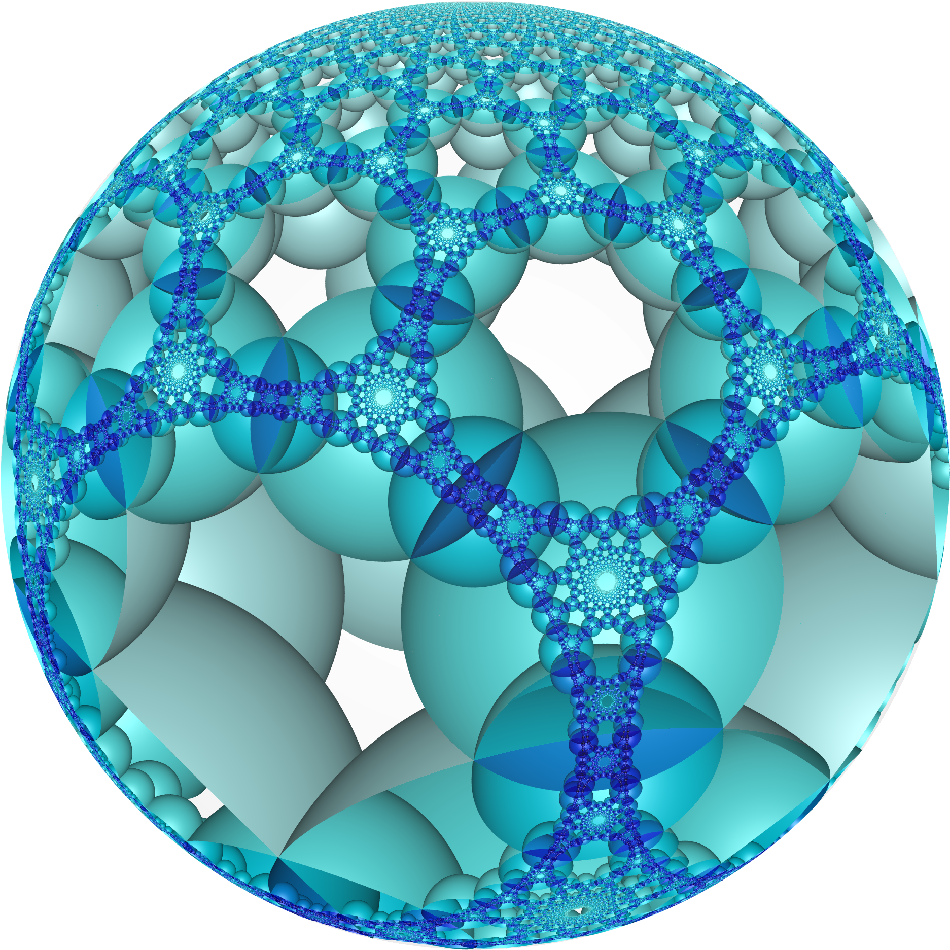 Hyperbolic Honeycomb 3 6 6 Poincare - Circle (2000x2000), Png Download