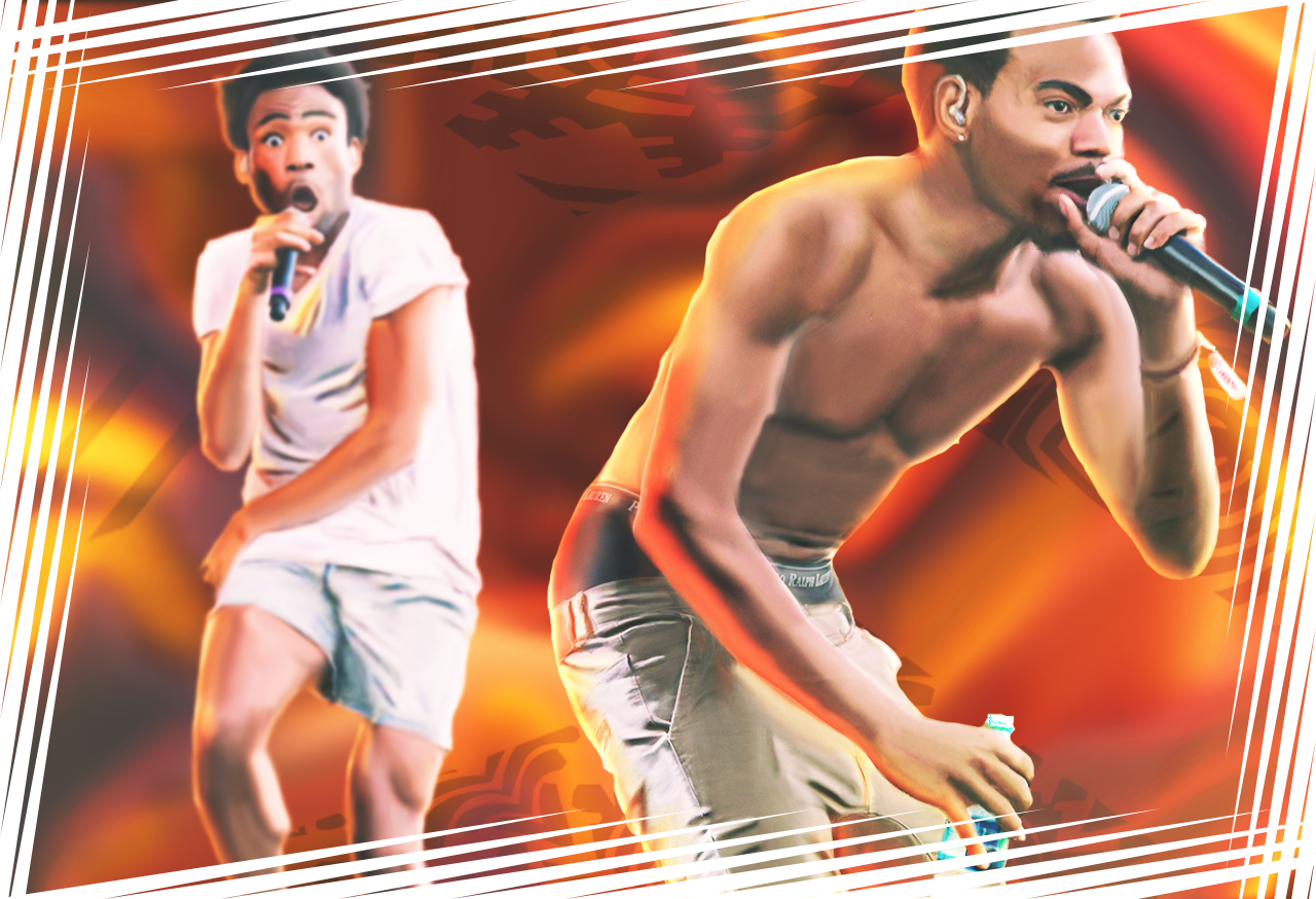 Childish Gambino And Chance The Rapper - Barechested (1280x874), Png Download