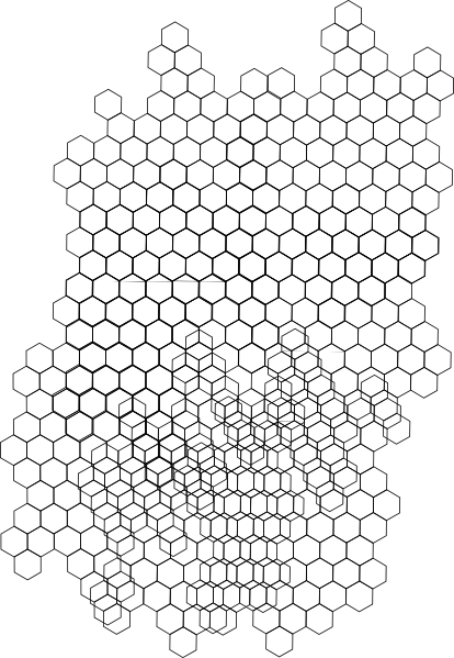 Clip Art Transparent Library Clip Art At Clker Com - Somertile Fxlm2hmw Retro Hex Porcelain Floor And Wall (414x599), Png Download