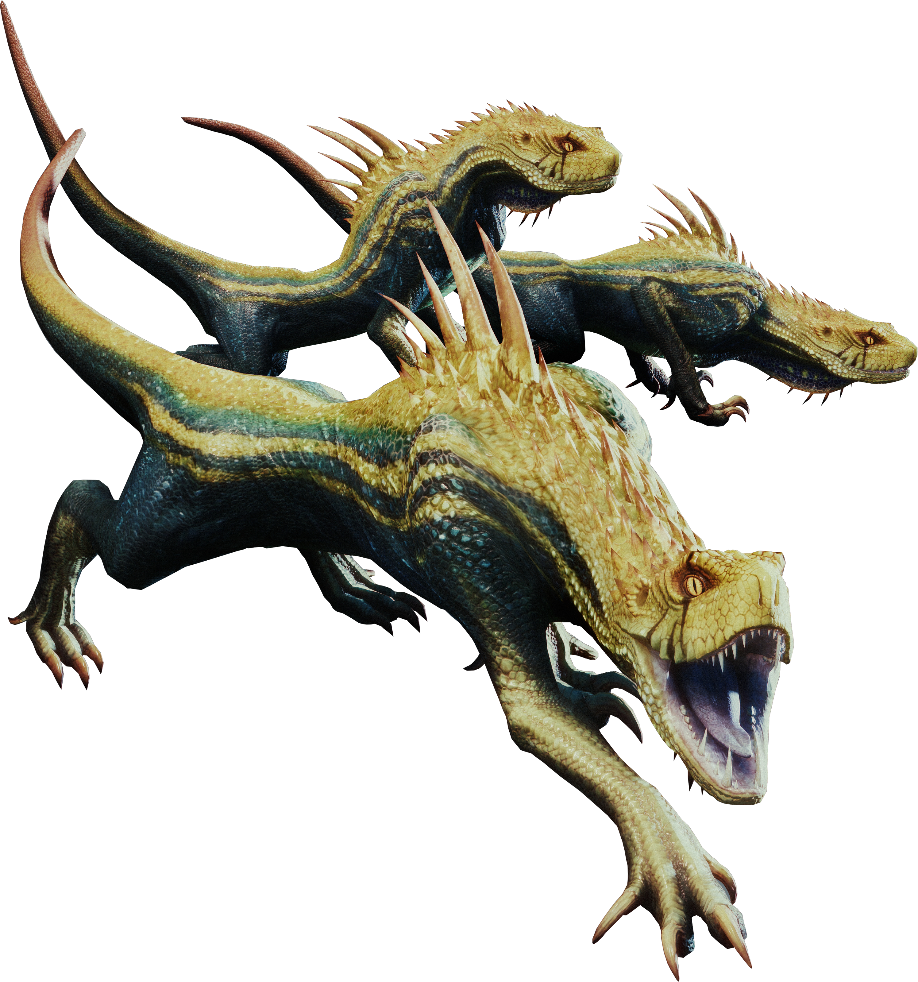 Both Of These Small Wyverns-like Drop The Material - Monster Hunter World Great Jagras (2992x3200), Png Download