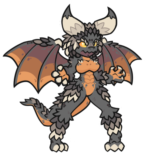 Horns~ - Monster Hunter Nergigante Girl (500x523), Png Download