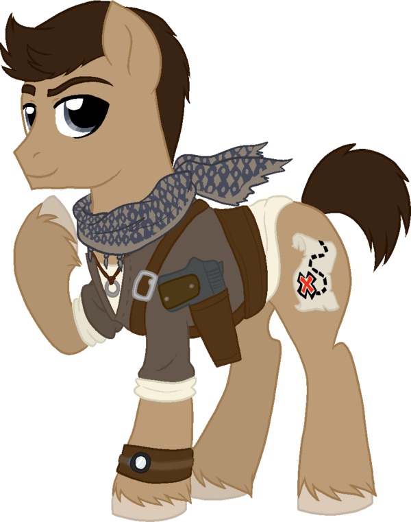 Tambelon, Cutie Mark, Gun, Map, Nathan Drake, Necklace, - Roblox (600x761), Png Download