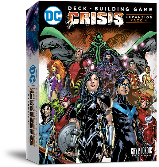 Beast Boy, Blue Beetle, Kid Flash, Raven, Red Robin, - Dc Deck Building Crisis 4 (600x667), Png Download