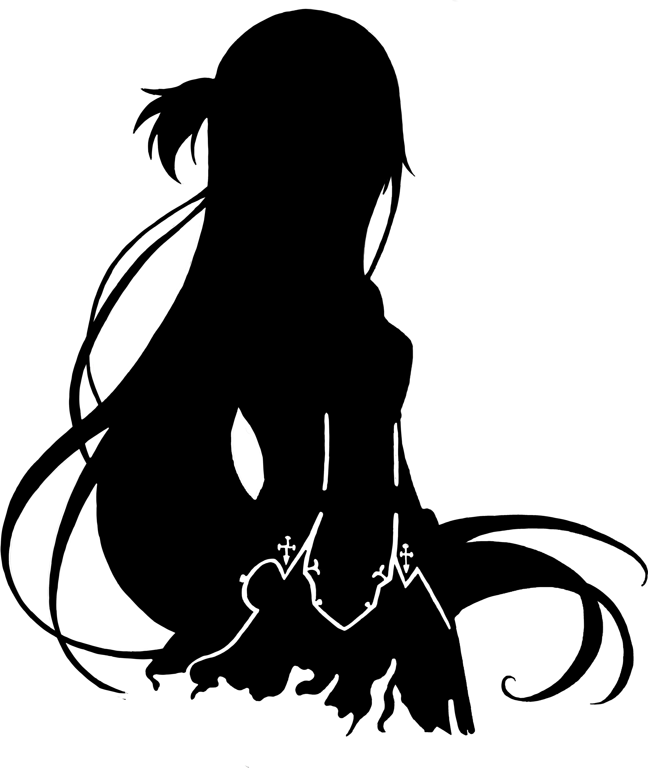 Sword Art Online - Kirito Y Asuna Sombra (2650x2727), Png Download