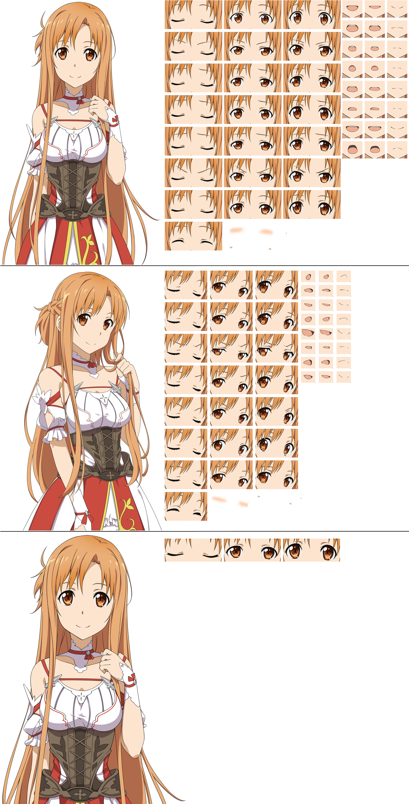 Click For Full Sized Image Asuna - Sprite Asuna (1422x2810), Png Download