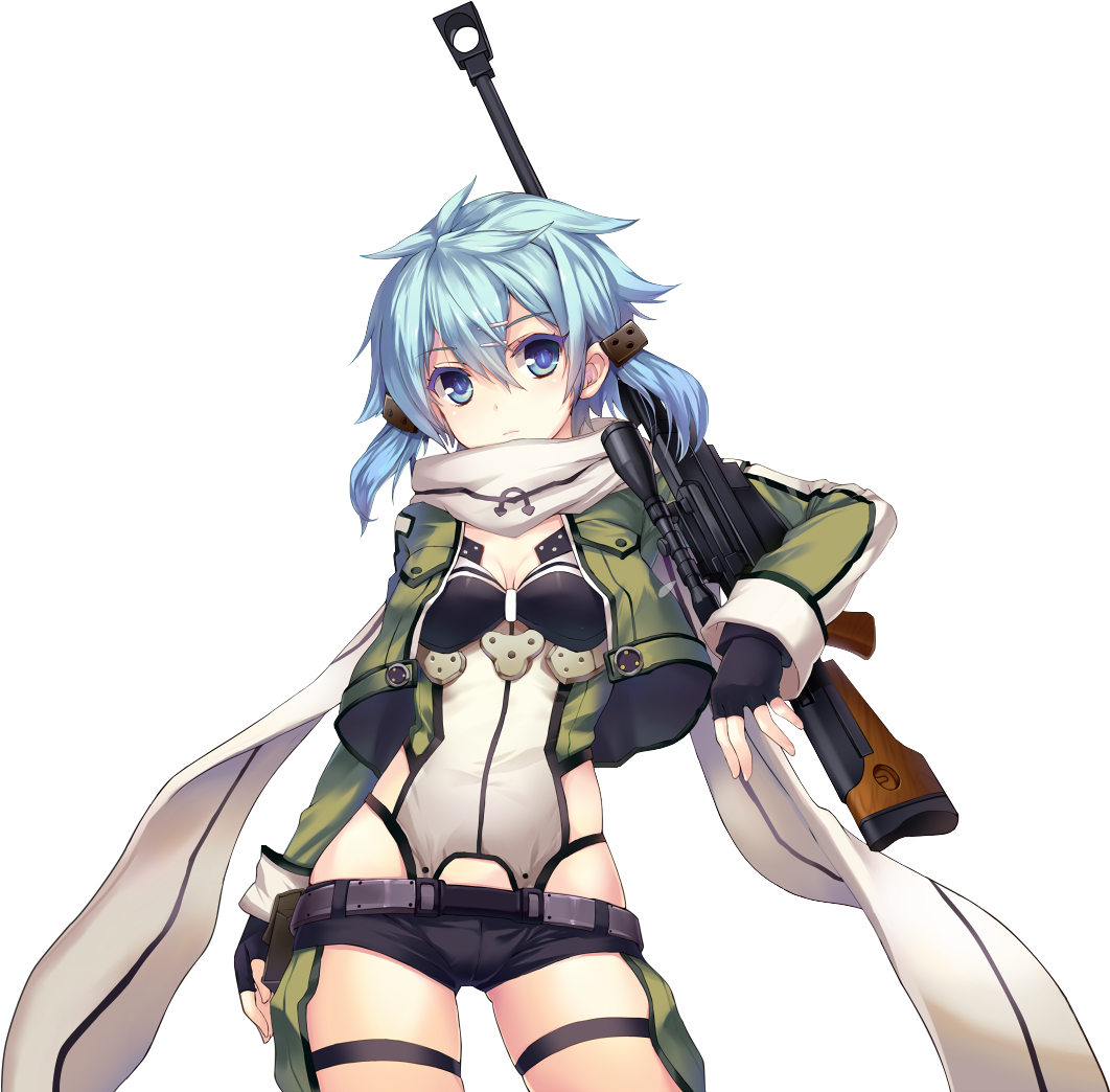 Asuna Though - Sword Art Online Sinon Render (1108x1044), Png Download