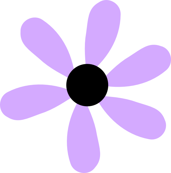 Lilac Flower Clipart - Cute Purple Flower Png (588x596), Png Download